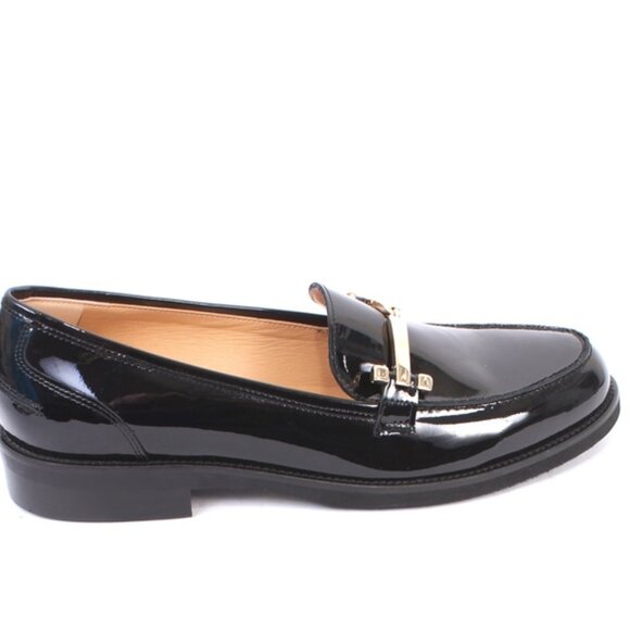 Luca Grossi 857 Black Patent Leather Classic Loafer Flat Shoe - Picture 3 of 8